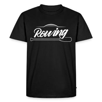 Rowing Rowing Rowing Rowing Boat Rowing - Men's Premium Organic T-Shirt - black - Front - Nico (187cm)