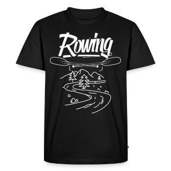 Aviron Aviron Aviron Bateau Aviron - T-shirt Premium bio Homme - noir - Devant - Nico (187cm)