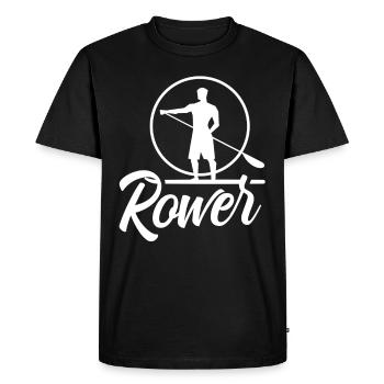 Aviron Aviron Aviron Bateau Aviron - T-shirt Premium bio Homme - noir - Devant - Nico (187cm)
