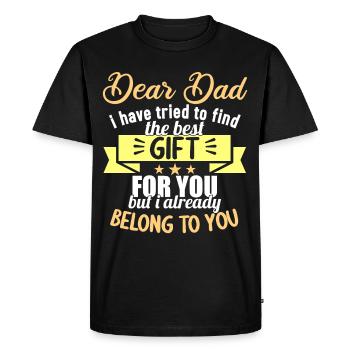 Dear Dad i have tried to find the best gift - Men's Premium Organic T-Shirt - black - Front - Nico (187cm)
