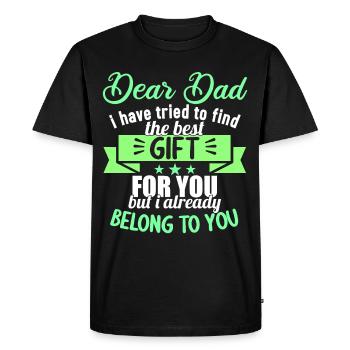 Dear Dad i have tried to find the best gift - Men's Premium Organic T-Shirt - black - Front - Nico (187cm)