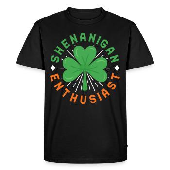 Shenanigan Enthusiast Irish Ireland Gaelic - Men's Premium Organic T-Shirt - black - Front - Nico (187cm)