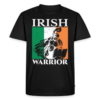 Guerrier irlandais Irlande Gaélique irlandais - T-shirt Premium bio Homme - noir - Devant - Nico (187cm)