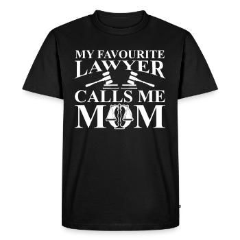 Mon avocat préféré m’appelle maman avocate - T-shirt Premium bio Homme - noir - Devant - Nico (187cm)