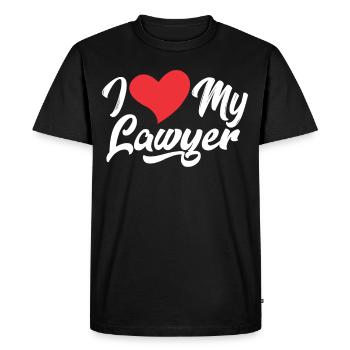 J’adore Mon avocat Avocat Avocat Avocat - T-shirt Premium bio Homme - noir - Devant - Nico (187cm)