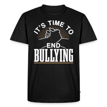 It's Time to End Bullying Bullies - Men's Premium Organic T-Shirt - black - Front - Nico (187cm)