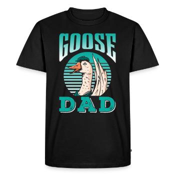 Oie Père Papa Animal Oies De compagnie Oie - T-shirt Premium bio Homme - noir - Devant - Nico (187cm)