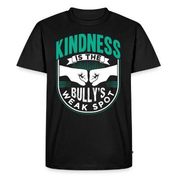 Kindness Is The Bully's Weak Point - Men's Premium Organic T-Shirt - black - Front - Nico (187cm)