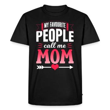 My favorite people call me mom mom mom - Men's Premium Organic T-Shirt - black - Front - Nico (187cm)