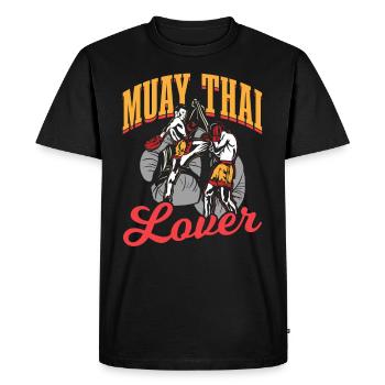 Muay Thai Lover Arts Martiaux Arts Martiaux Combattant de Combat - T-shirt Premium bio Homme - noir - Devant - Nico (187cm)