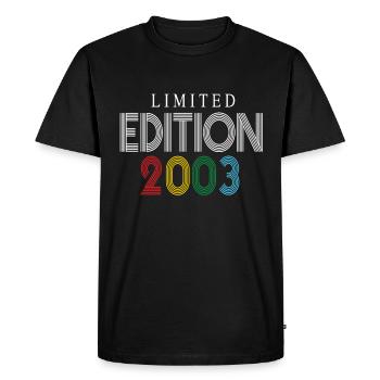Édition limitée 2003 - T-shirt Premium bio Homme - noir - Devant - Nico (187cm)