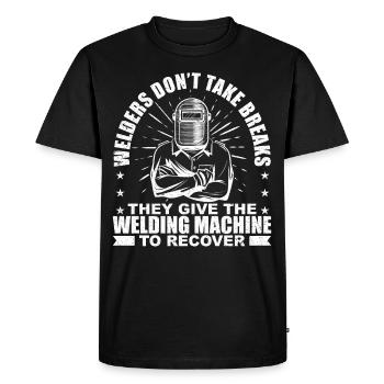 Funny Welder Welder Gift - Men's Premium Organic T-Shirt - black - Front - Nico (187cm)