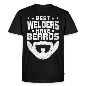 Funny Welder Welder Gift - Men's Premium Organic T-Shirt - black - Front - Nico (187cm)