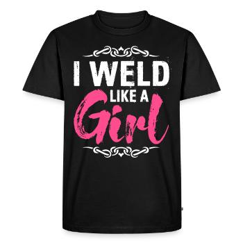 Funny Welder Welder Gift - Men's Premium Organic T-Shirt - black - Front - Nico (187cm)