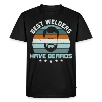 Funny Welder Welder Gift - Men's Premium Organic T-Shirt - black - Front - Nico (187cm)