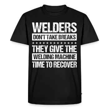 Funny Welder Welder Gift - Men's Premium Organic T-Shirt - black - Front - Nico (187cm)