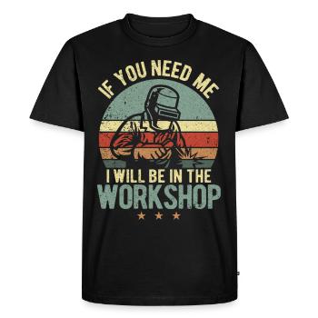 Funny Welder Welding Retro Gift - Men's Premium Organic T-Shirt - black - Front - Nico (187cm)