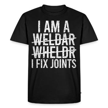 Funny Welder Welder Gift - Men's Premium Organic T-Shirt - black - Front - Nico (187cm)