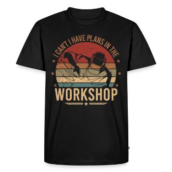 Funny Welder Welding Retro Gift - Men's Premium Organic T-Shirt - black - Front - Nico (187cm)