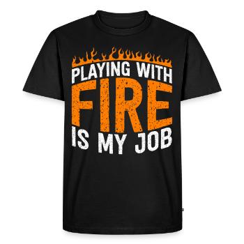 Funny Welder Welder Gift - Men's Premium Organic T-Shirt - black - Front - Nico (187cm)