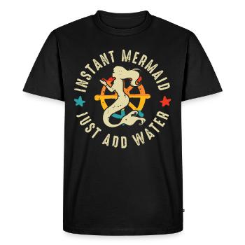 La sirène instantanée ajoute simplement de l’eau - T-shirt Premium bio Homme - noir - Devant - Nico (187cm)