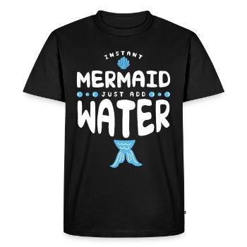 La sirène instantanée ajoute simplement de l’eau - T-shirt Premium bio Homme - noir - Devant - Nico (187cm)