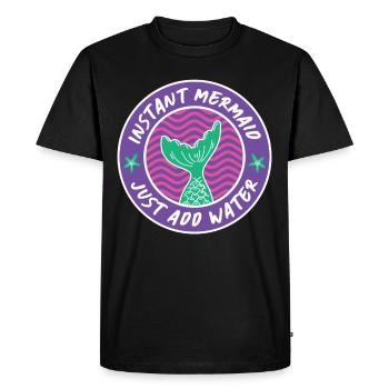 La sirène instantanée ajoute simplement de l’eau - T-shirt Premium bio Homme - noir - Devant - Nico (187cm)