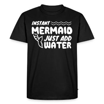 La sirène instantanée ajoute simplement de l’eau - T-shirt Premium bio Homme - noir - Devant - Nico (187cm)