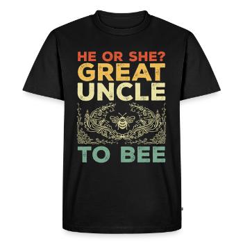Il ou elle grand-oncle à bee grand-oncle - T-shirt Premium bio Homme - noir - Devant - Nico (187cm)