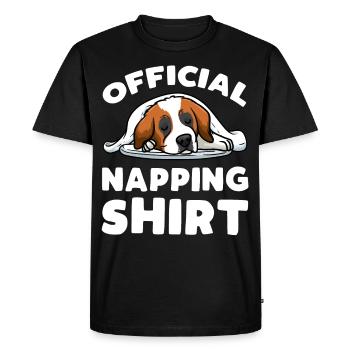 Chemise de couchage officielle St. Bernard - T-shirt Premium bio Homme - noir - Devant - Nico (187cm)