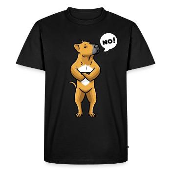 Tosa Chien de combat Chien Tosa Chien Têtu - T-shirt Premium bio Homme - noir - Devant - Nico (187cm)
