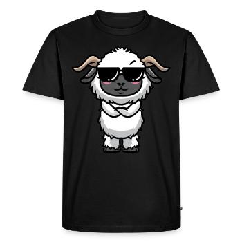 Moutons à nez noir du Valais - T-shirt Premium bio Homme - noir - Devant - Nico (187cm)