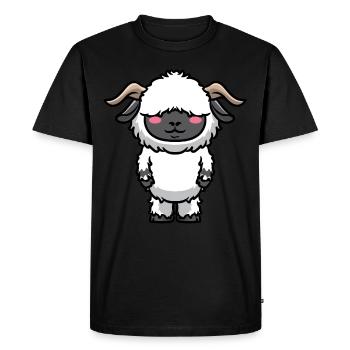 Moutons à nez noir du Valais - T-shirt Premium bio Homme - noir - Devant - Nico (187cm)