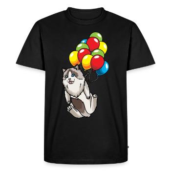 Ragdoll Cat Balloons Cat Lovers - Men's Premium Organic T-Shirt - black - Front - Nico (187cm)