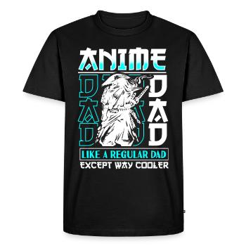 Anime Papa Père Otaku - T-shirt Premium bio Homme - noir - Devant - Nico (187cm)