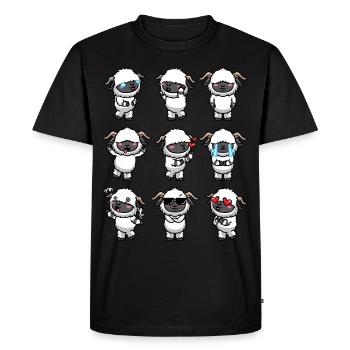 Moutons à nez noir du Valais - T-shirt Premium bio Homme - noir - Devant - Nico (187cm)