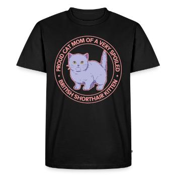 British Shorthair Mom British Shorthair Gift - Men's Premium Organic T-Shirt - black - Front - Nico (187cm)