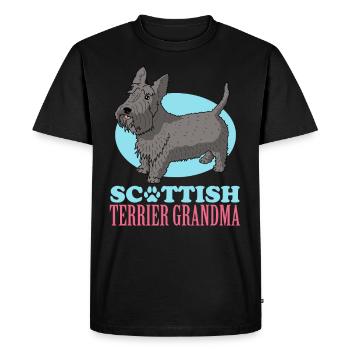 Scottish Terrier Grandma Dog Owner Cadeau - T-shirt Premium bio Homme - noir - Devant - Nico (187cm)