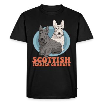 Scottish Terrier Grandpa Dog Owner Cadeau - T-shirt Premium bio Homme - noir - Devant - Nico (187cm)