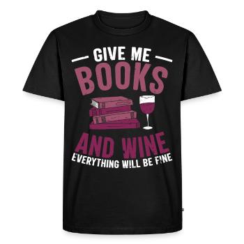 Read More Books I Love Books Readers Gifts - Men's Premium Organic T-Shirt - black - Front - Nico (187cm)
