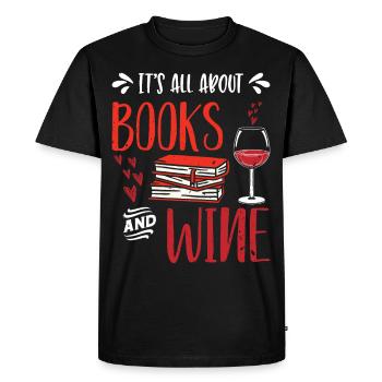 Bookaholic Read more books I love books Book - Men's Premium Organic T-Shirt - black - Front - Nico (187cm)
