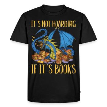 Funny Buchaholic Lifestyle Book Lover Saying - Men's Premium Organic T-Shirt - black - Front - Nico (187cm)