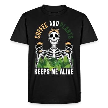 Récolter Fleurs Style de vie Plantation Jardinage Ges - T-shirt Premium bio Homme - noir - Devant - Nico (187cm)