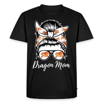 Cadeau lézard dragon barbu - T-shirt Premium bio Homme - noir - Devant - Nico (187cm)