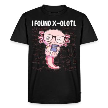 Drôles Mathématiques Kawaii Axolotl Mathématiques Gesch - T-shirt Premium bio Homme - noir - Devant - Nico (187cm)