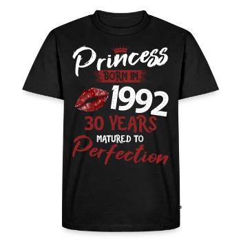30ème anniversaire 30 ans de perfection Princesse 1992 - T-shirt Premium bio Homme - noir - Devant - Nico (187cm)