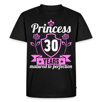 30 year old girl 30 bday Princess 30 birthday - Men's Premium Organic T-Shirt - black - Front - Nico (187cm)