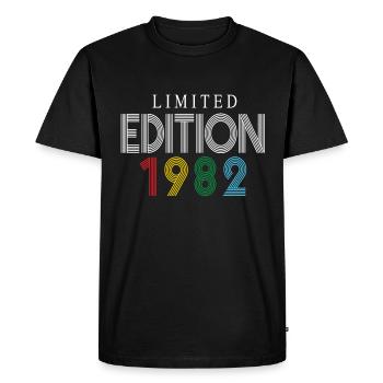 Limited Edition 1982 - Men's Premium Organic T-Shirt - black - Front - Nico (187cm)