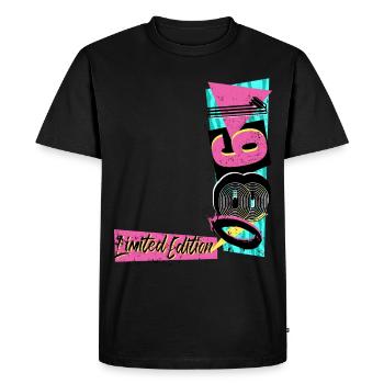 Edition Limitée 1980 Année 1980 Années 80 90 - T-shirt Premium bio Homme - noir - Devant - Nico (187cm)