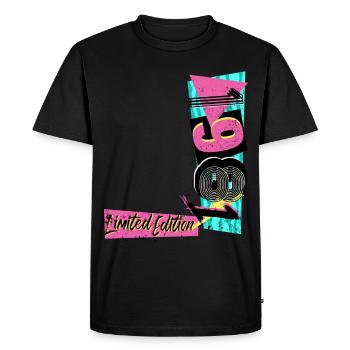 Édition limitée 1981 Année 1981 Années 80 90 - T-shirt Premium bio Homme - noir - Devant - Nico (187cm)